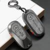 JLCJF1 Alloy Leather Car Key Case Cover Shell For Mercedes Benz 2022 C S Class W206 W223 S350 C260 C300 S400 S450 S500 Auto Accessories