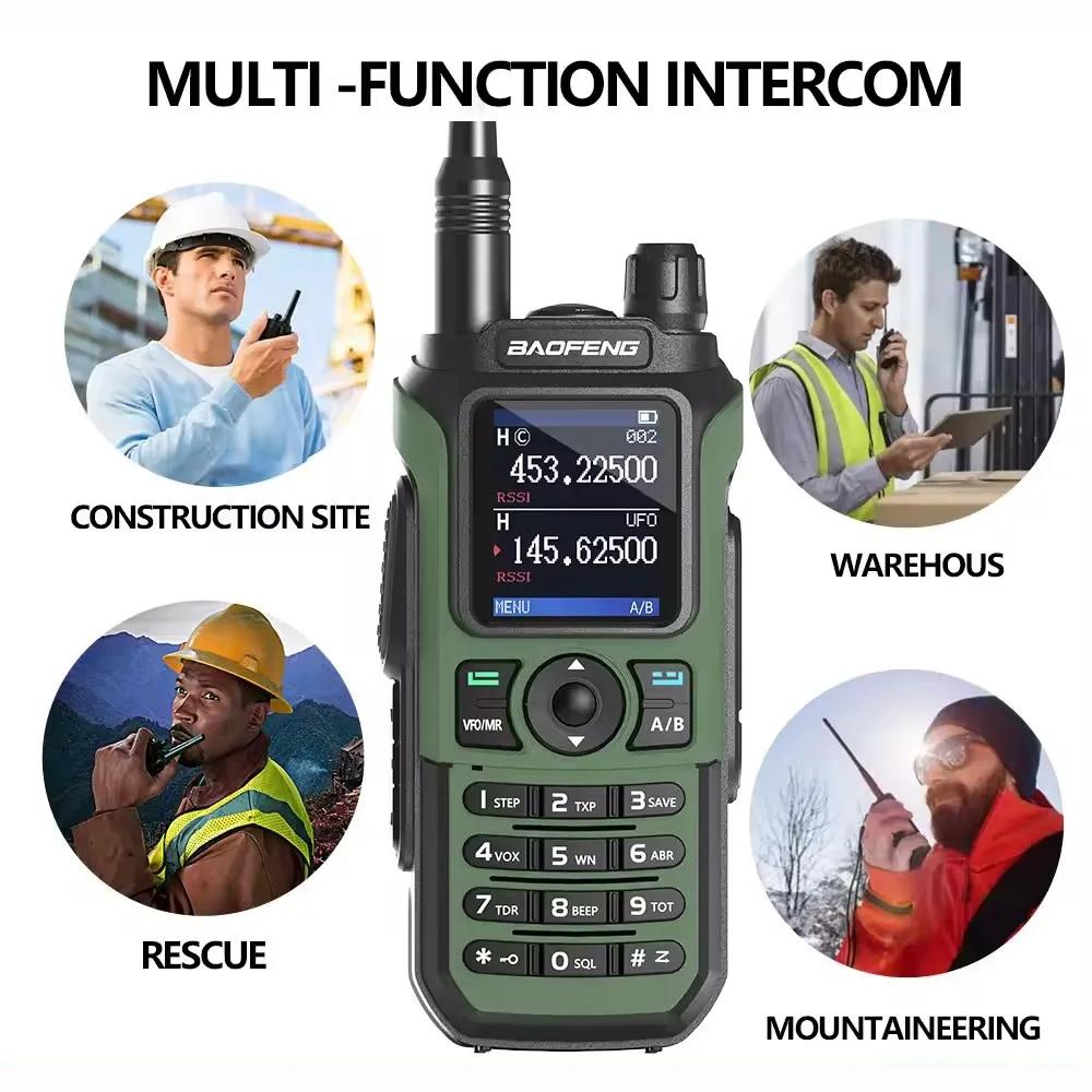 Baofeng UV-21 Pro Waterproof Walkie Talkie V2 Multi-band Portable Ham Two Way Radio Wireless Copy Frequency Type-C For Hunting
