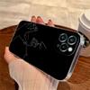 Сексуальный Чехол с Линейным Рисунком Влюбленная Пара Поцелуй Для Apple iPhone 17 16 15 14 13 12 11 Pro Max 16 Plus 16E 17Air 17Pro Чехол для Телефона Силиконовый