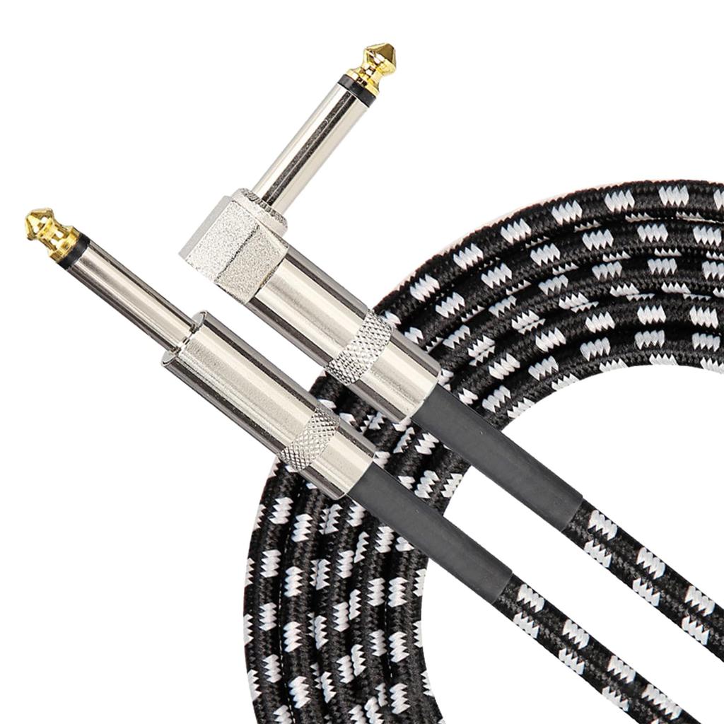 3m Shielded Guitar Cable, 6.35mm Audio Cable for Guitars, Basses, Drums, Electones, Keyboards, Amplifiers, and More