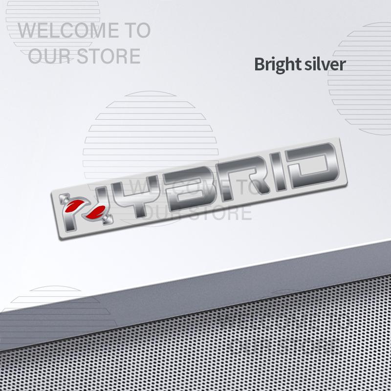 Car Decor Metal HYBRID Letter Emblem 3D Sticker Accessories For Fiat 500 500C Bravo Stilo Panda Punto 595 Tail Rear Trunk Decals cgsy3