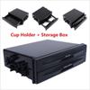 Black Kit Dash Storage Box Car Radio Pocket Drink Cup Holder Double Din