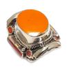 Кольцо из натурального красного коралла, драгоценного камня оникса, размер 8,5, p6v55