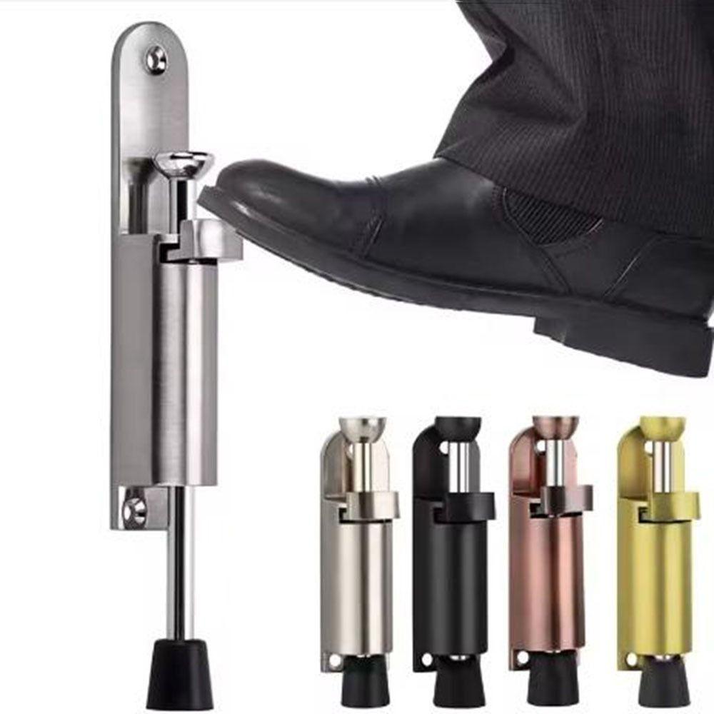 Rust Resistant Foot Operated Door Holder Zinc Zinc Zinc Alloy Kick Down Door Stopper Foot Stopper  for Home