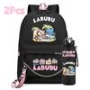 2Pcs/set Anime Printed Backpack Girl Schoolbag Teen Student Back To School Mochila Rucksack Child 750Ml Sport Water Bottle