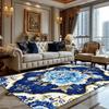 Роскошный ковер в европейском стиле для гостиной синий домашний декор спальня чайный столик мягкий коврик моющийся короткий плюш коврики для пола в лаунж зону