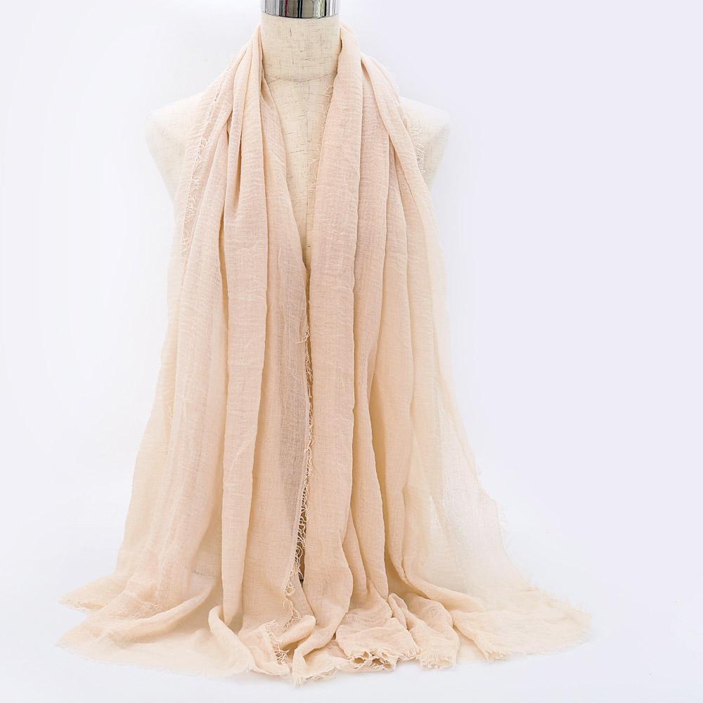 Big Size Crinkle Cotton Hijab Scarf Women Turban Muslim Shawl Plain Bandana Breathable Women's Shawls Foulard Hijab Hood Ramadan