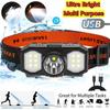 1PC Ultra Bright USB Rechargeable LED Headlamp 3 Lighting Mode Built-in 18650 Battery Outdoor Camping Hiking Fishing Led Light
