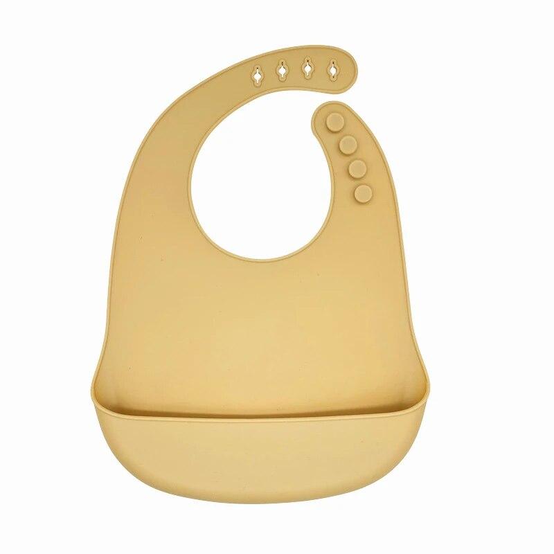 Детские силиконовые нагрудники для младенцев, водонепроницаемый нагрудник, однотонный, для девочек и мальчиков, регулируемый, мягкий силиконовый нагрудник, детские принадлежности для кормления новорожденных