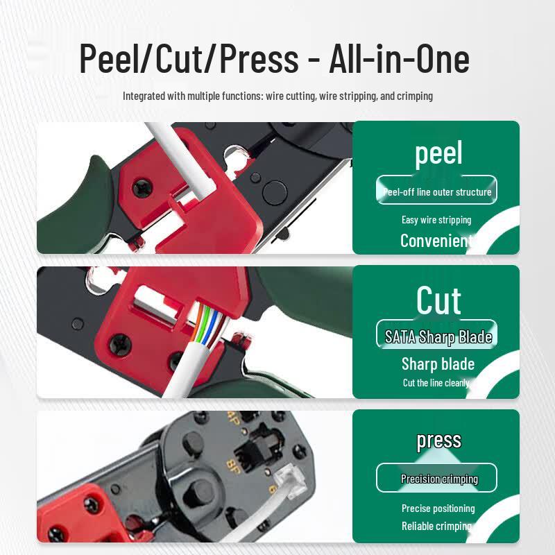 SATA 91119 8-inch Multifunctional Network Crimping Pliers