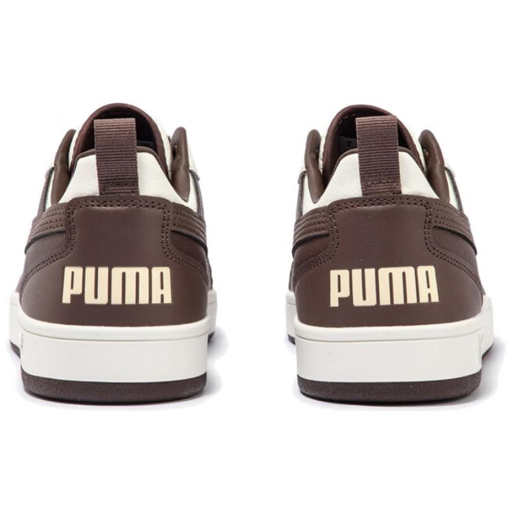 Puma Dribble Warm White Chestnut Brown Unisex Sneakers 400326-06