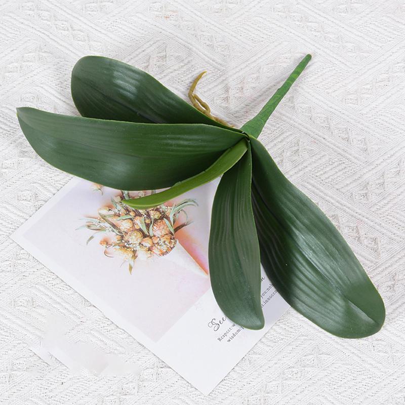 Листья орхидеи Искусственные стебли фаленопсиса Лист Искусственный цветок цимбидиума Листва Зеленый Real Touch Латекс оптом Домашний декор