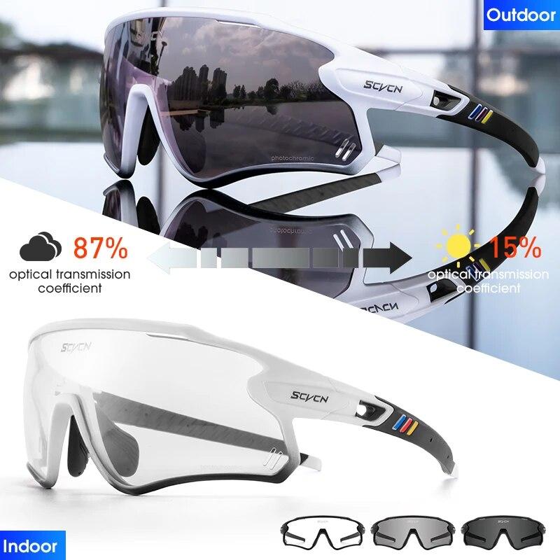 Photochromic Sunglasses for Men Cycling Glasses Women Outdoor Sports Bicycle UV400 Goggles Climbing MTB Road Bike Eyewear