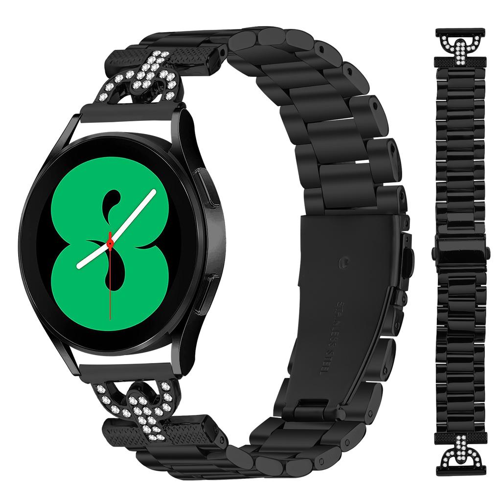 Colored Watch Strap for Samsung Gear Sport/Gear S2 Classic Metal Band D-Shape Rhinestones Decor