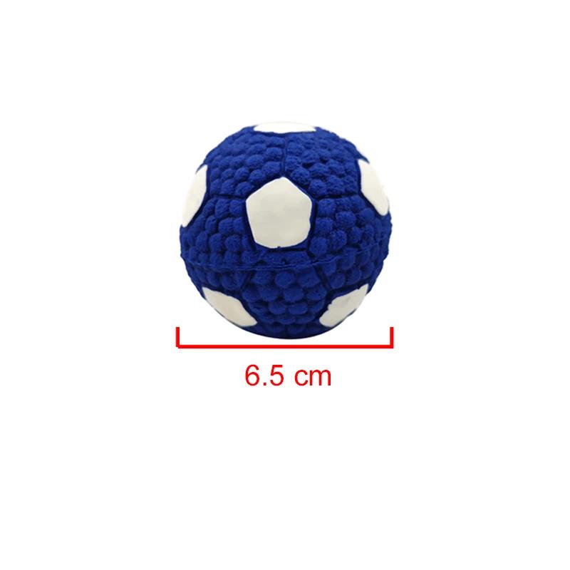 New Pet Dog Natural Latex Sound Toy Ball Rugby Volleyball Soccer Anti Bite Interactive Dogs Teething Chewing Toys Pet Products