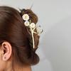 Новый милый заколка-краб для волос в виде цветка, металлическая заколка для хвоста, заколки для волос, заколка-акула, женские заколки для волос для девочки, аксессуары для волос, головной убор