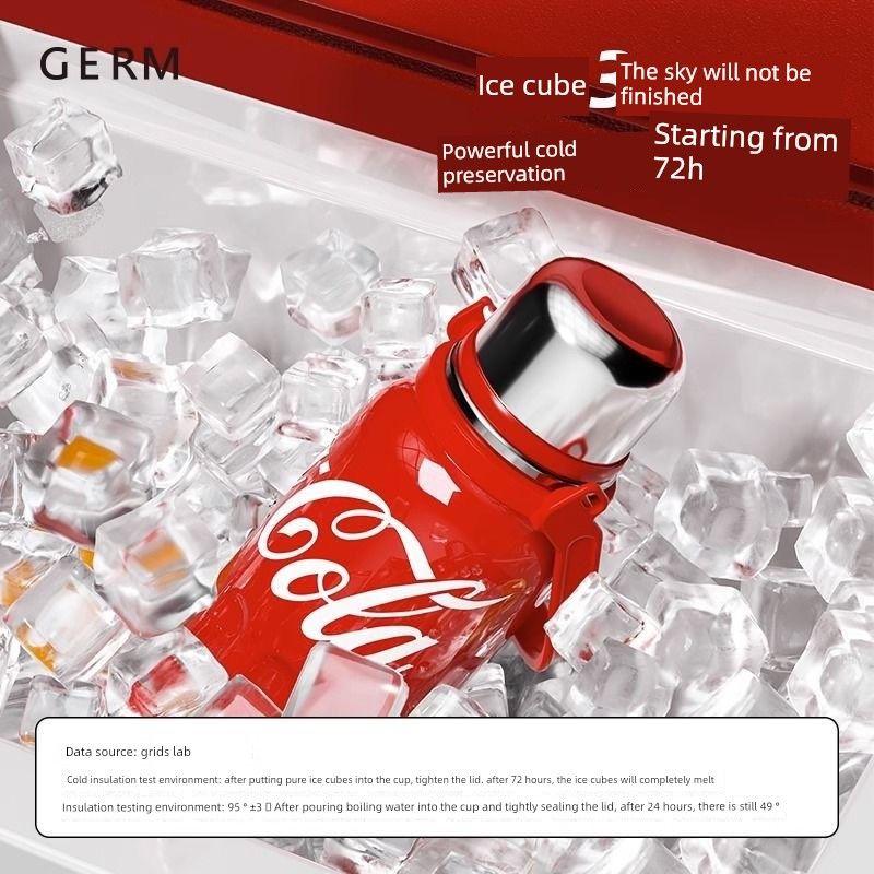 Ge Qi Germ Coca-Cola Large Capacity Vacuum Cup Infant Water Cup Girl 2023 New Stainless Steel Kettle