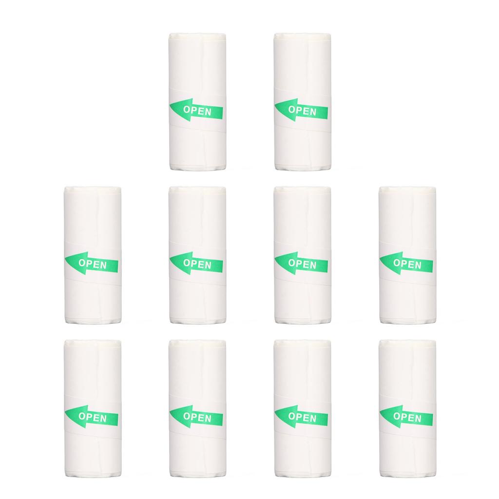 10 Roll Thermal Printer Paper Portable Thermal Self Adhesive Mini Printing Paper for Label Wrong Que