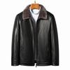 Зимняя новая универсальная мужская кожаная куртка Haining с мехом, бархатная и утолщенная мотоциклетная кожаная куртка с мехом