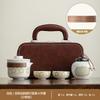 Portable travel tea set, one pot and two cups, carry bag when going out, outdoor camping tea making equipment, one person to drink