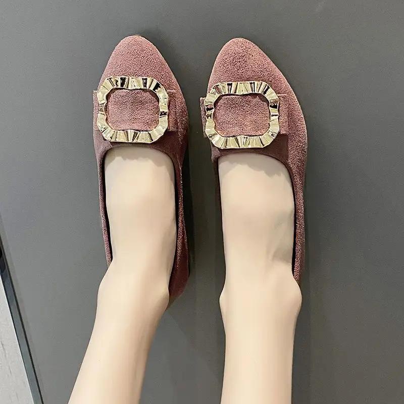 Модные женские балетки на низком каблуке, элегантные слипоны для женщин, черные, стильные, высокого качества, модный социальный бренд класса люкс, для молодых, не для отпуска
