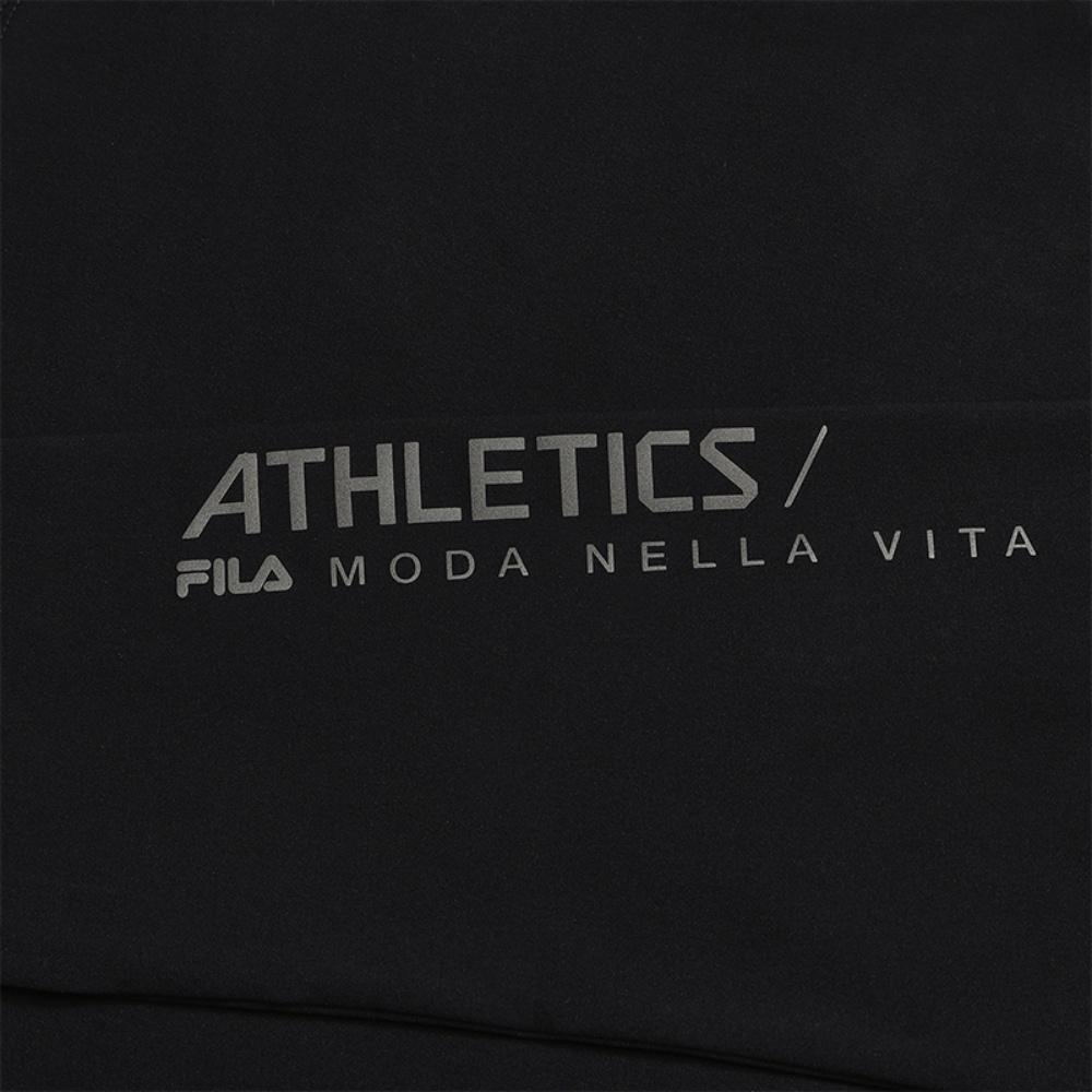Men's FILA Fitness T-Shirts Men's Pitch Black Crew Neck Moderate