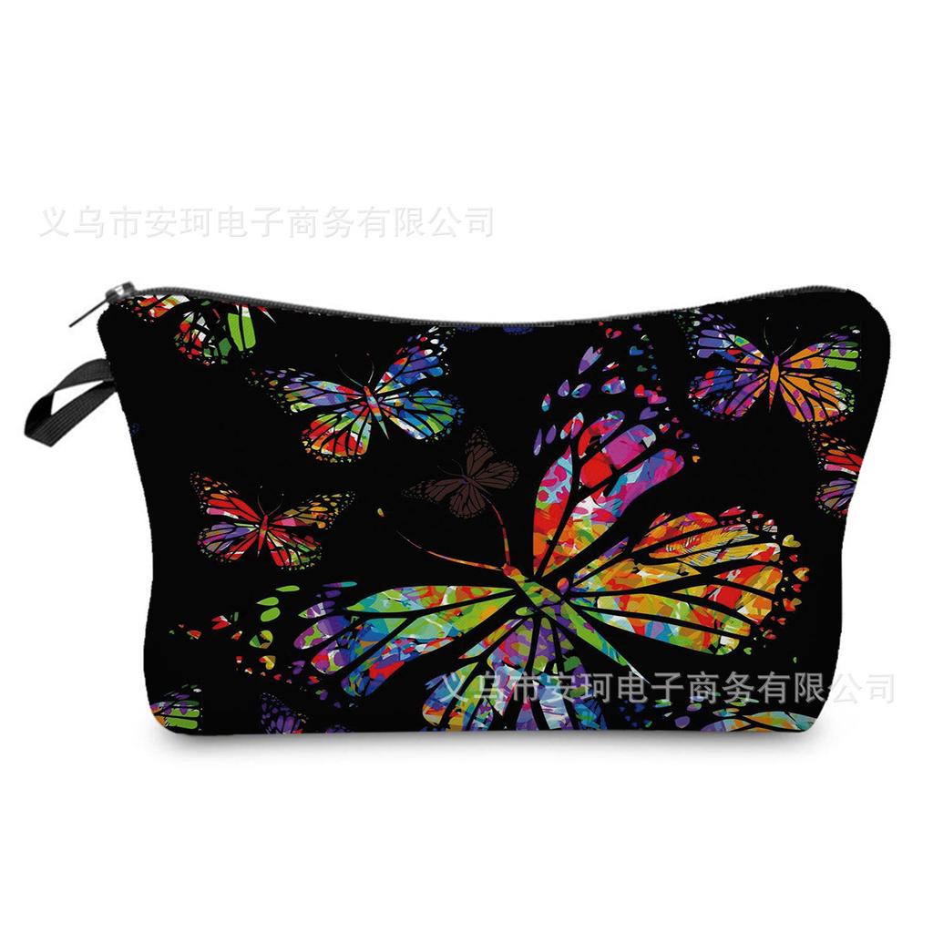 Женская косметичка с цветочным принтом Органайзер для туалетных принадлежностей Дорожный чехол для хранения 6662
