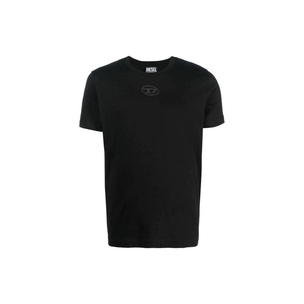 DIESEL Solid Color Fitted Crew Neck Short Sleeve T-Shirt Men tops Black A106370AAXJ-9XX