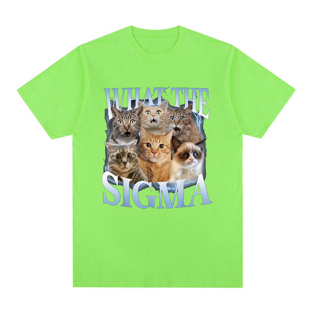 Что такое Сигма Смешной Мем Любители Кошек Графические Футболки Мужские Женские Хлопковые Оверсайз Футболки с Коротким Рукавом Модная Удобная Футболка