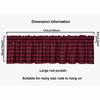 Red Black Kitchen Valance Curtain 55.91x15.75in Buffalo Check Valance  for Bedroom