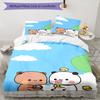 3pcs Yier BuBu Bear1 Design Cover Set - HD Printed Bedding with 1 Cover and 2 Pillowcases - Perfect for Home and Dorm Decor
