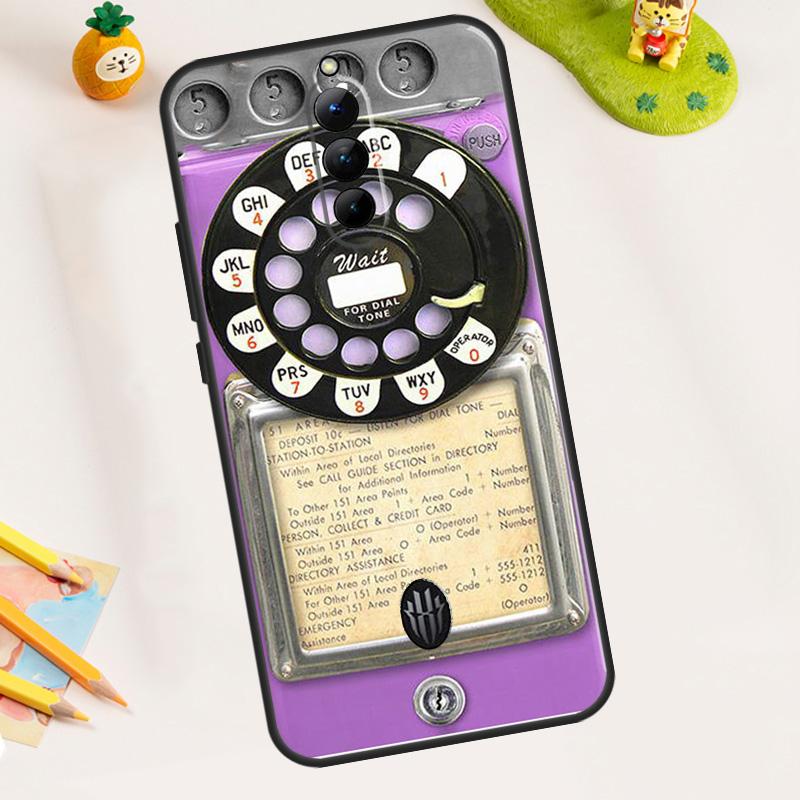 Retro Blue Payphone Vintage Case For ZTE Nubia RedMagic 11 Pro Plus 10 9 8 8S 9S 10S Pro 5G 5S 6 7 6S 7S Pro 11 Air Cover