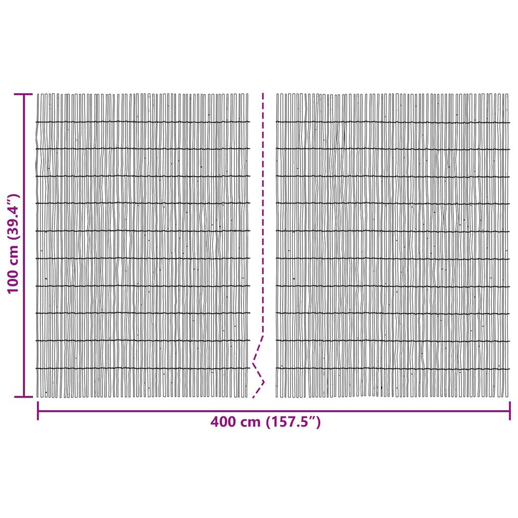 Garden Reed Fence Carbon 400 x 100 cm