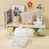 Double Layer Lucky Embroidery Pencil Case Large Capacity Portable Stationery Holder for Back to School Gift Choice