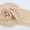 Women's Solid Color Pearl Chiffon Bubble Scarf, Long Silk Headscarf, 70x180cm, Middle Eastern Style
