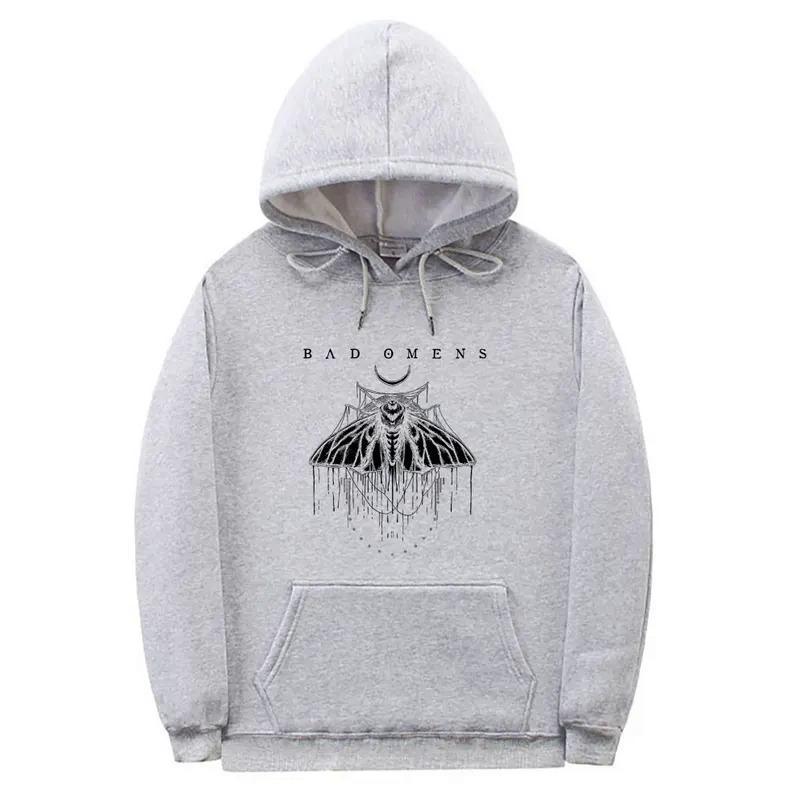 Bad Omens Print Hoodie Funny Moth Graphic Hoodie
