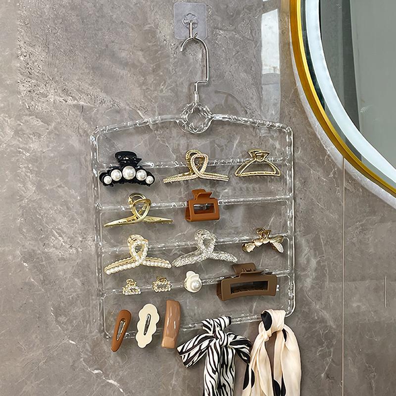 Стеллаж для хранения когтей для волос, органайзер, большая емкость, держатель для повязки на голову, настенная вешалка для шпильки, многофункциональная вешалка для хранения