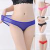 Sexy Transparent Mesh Briefs See-through Solid Color Ultra-thin Low-rise Panties Breathable Girls Underpants Daily Wear