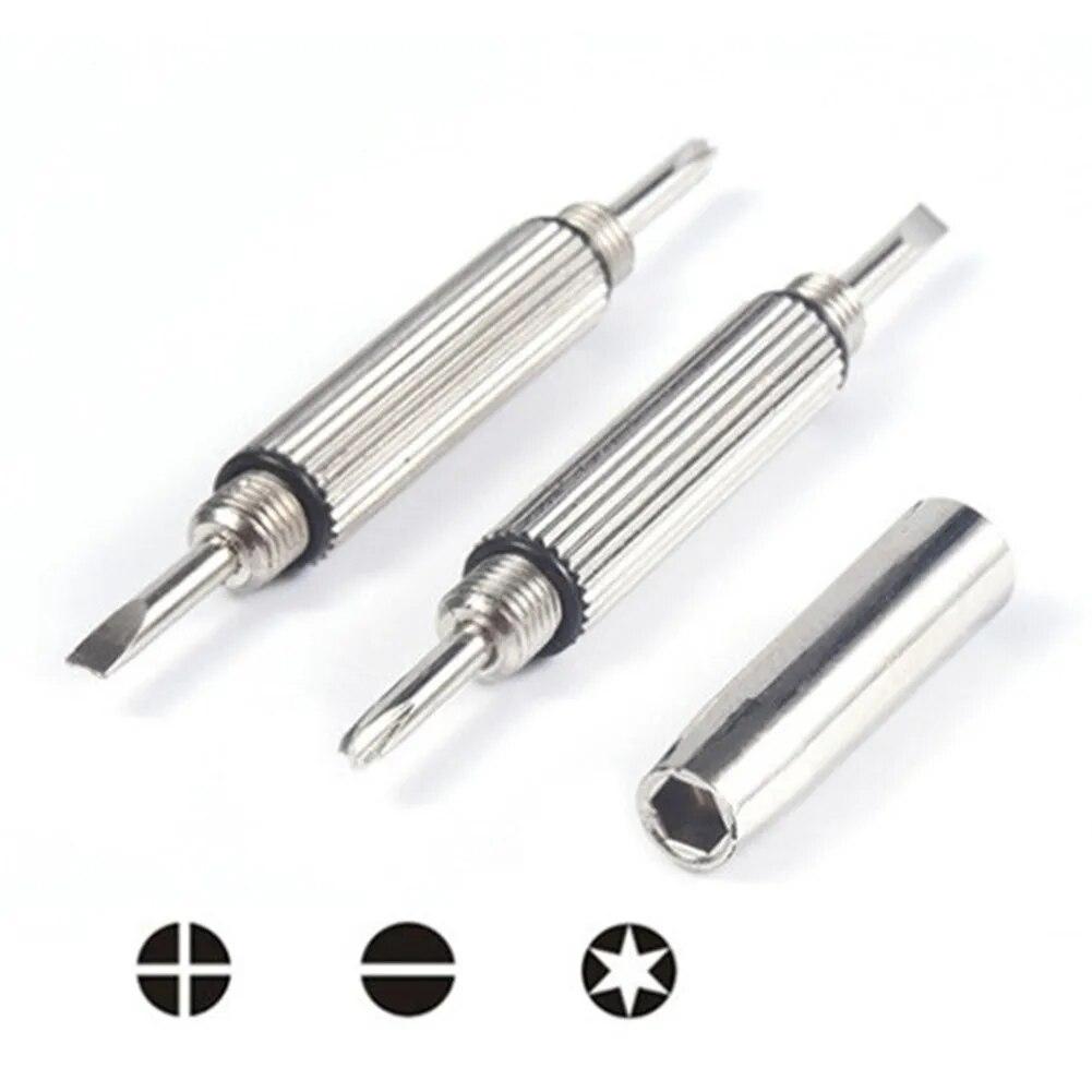 Multifunctional Mini Screwdriver 3in1 Slotted Cross Hex Screw Driver Glasses Phone Watch Screw Repair Keyring Tool