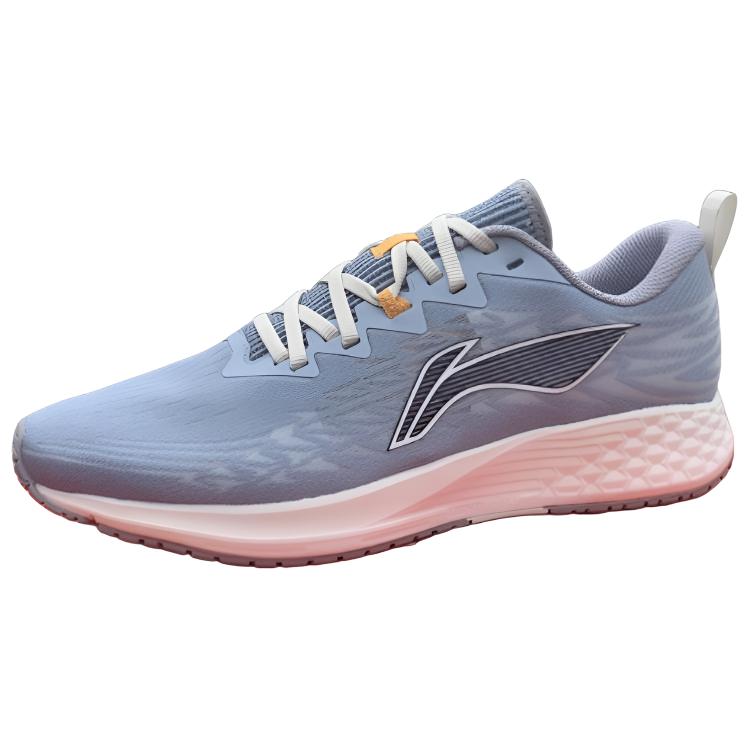 Li Ning Red Hare 4 Амортизация Скользкие Устойчивые к истиранию Дышащие Низкие Беговые кроссовки Мужские Серый Синий ARMR003-2