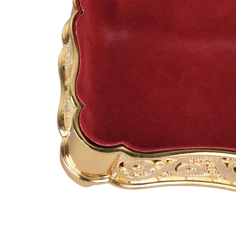 Vintage Small Treasure Chest Alloy Ring Box Holder Decorative Boxes Metal Jewelry Box For Ring