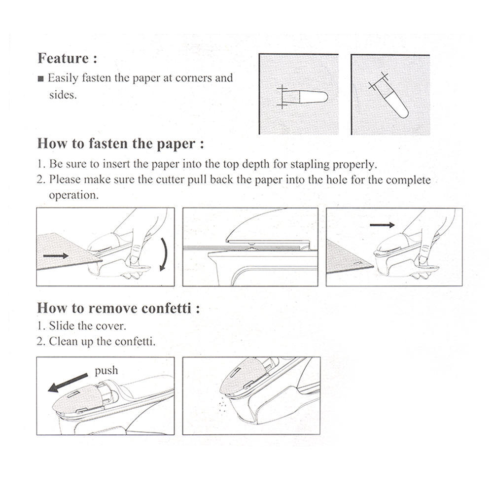 Safe Staple Free Stapler Office Paper Binding Stapleless 7 Sheets Capacity