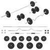 VidaXL Dumbbell and Bar Set Weight Plate Exercises Training Bodybuilding Bar Discs Weightlifting 93589