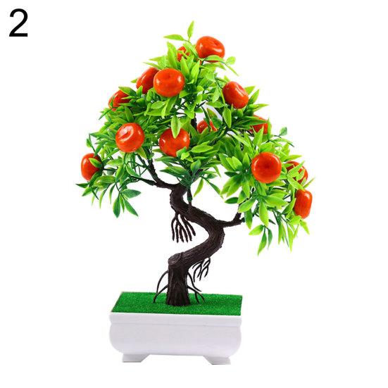 1Pc Artificial Flower Fruit Tree Miniascape Restaurant Home Table Bonsai Decor