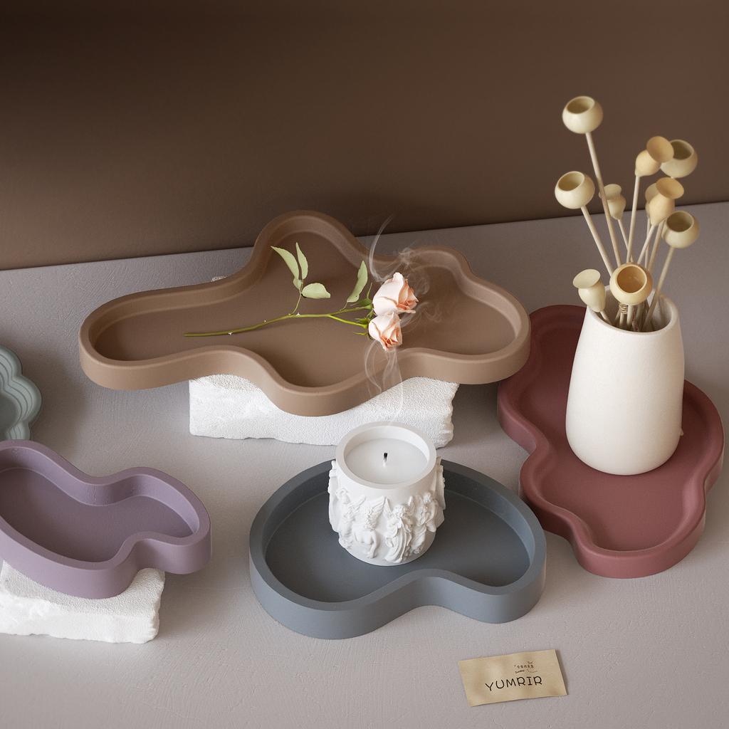 Сделай сам форма из смолы, форма для цемента и гипса, неправильной формы, форма для подноса, тарелка и блюдо для хранения, журнальный столик, силиконовая форма