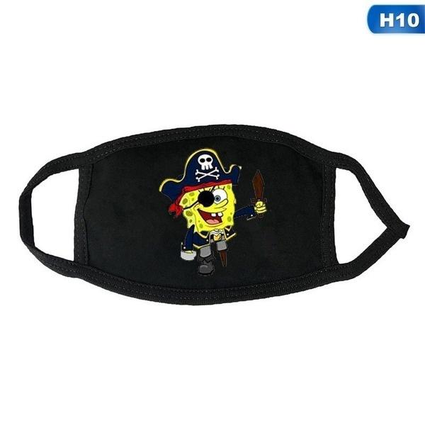 Маска с принтом Губки Боба Квадратные Штаны, моющаяся и многоразовая пылезащитная маска