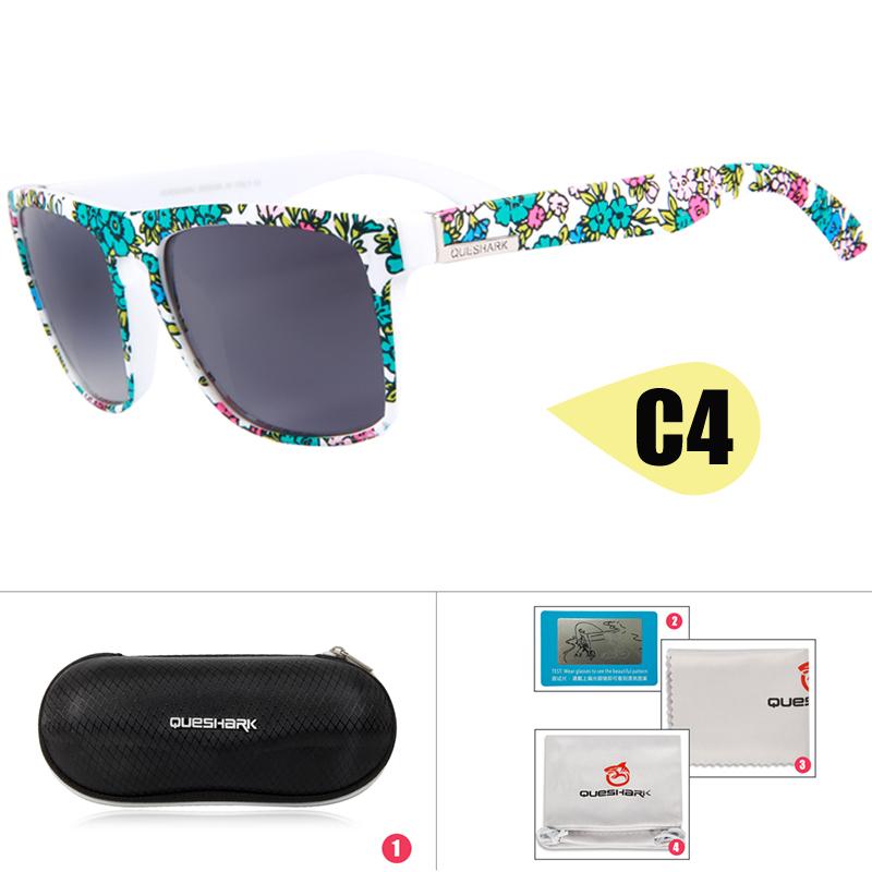 Queshark Поляризованные спортивные очки для бега, рыбалки, пешего туризма и велоспорта для мужчин и женщин