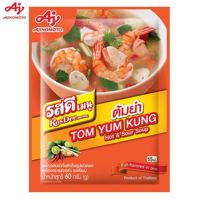 Меню Ajinomoto RosDee, Кисло-острый суп (Том Ям Кунг), Насыщенный вкус в одном, 60 г 1 шт/3 шт/10 шт - Тайский