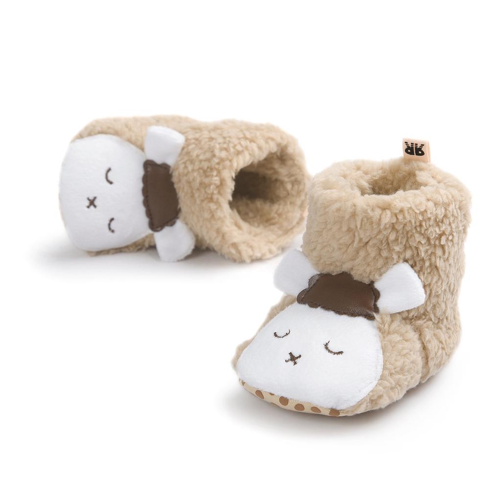 MYGGPP Baby Shoes Cotton Shoes Baby Cotton Soft Bottom Shoes Small Boots Cartoon Boots Cotton Boots 0-1 Years Old Toddler Cotton Shoes