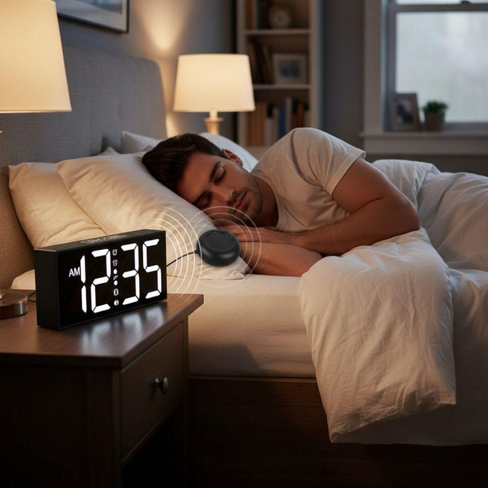 Adjustable Brightness Digital Alarm Clock Adjustable Volume Bedside Alarm Clock Hearing Impaired